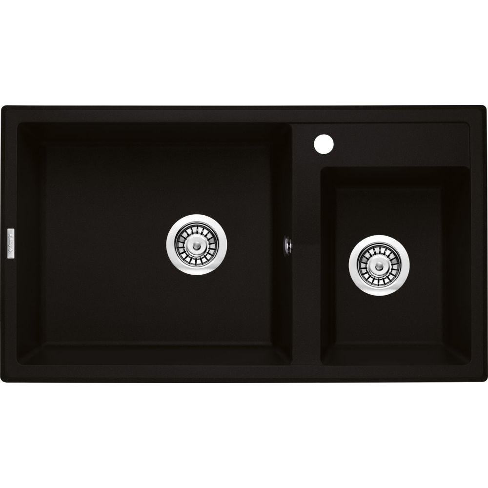 Chiuveta bucatarie compozit doua cuve negru mat Deante Eridan 100 [1]