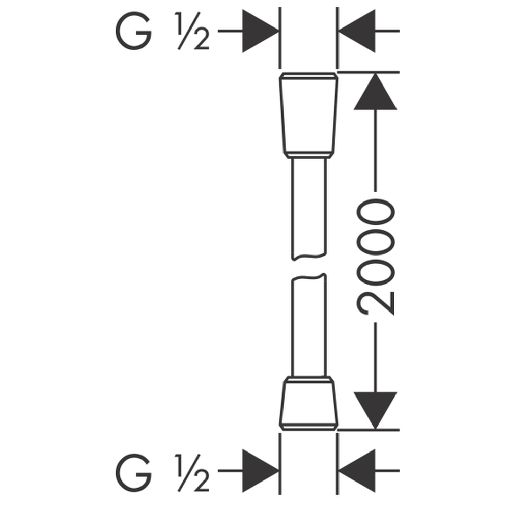 Furtun dus culoare crom 200 cm Hansgrohe Isiflex 28274000 [2]