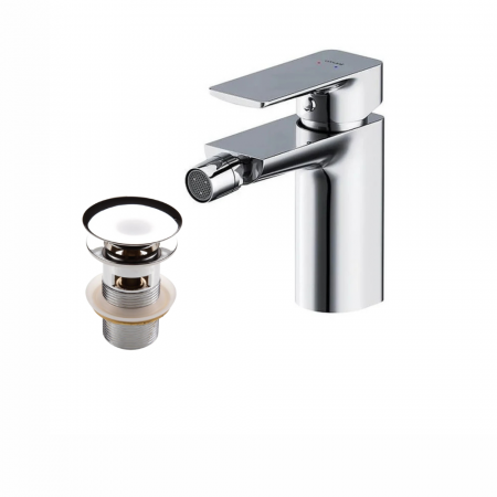 Baterii bideu - Baterie bideu cu ventil inclus, crom lucios, Cersanit Suaro