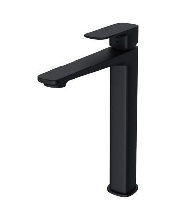 Baterii lavoare - Baterie lavoar inalta Cersanit Larga, negru mat