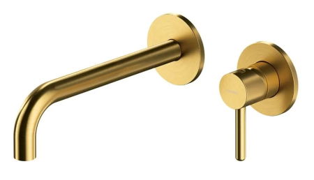 Baterie lavoar încastrată, instalare cu 2 orificii, auriu periat, OMNIRES Y [0]