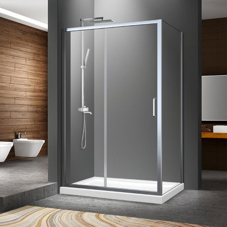 Cabine de dus simple - Cabina dus dreptunghiulara crom 100x80 cm Mediterraneo Iris