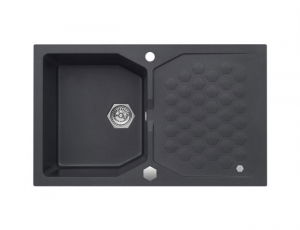 Bucatarie - Chiuveta bucatarie compozit negru metalizat cu picurator Alveus Sensual 30