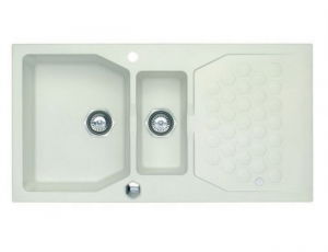 Bucatarie - Chiuveta bucatarie compozit doua cuve alb mat Alveus Sensual 70
