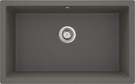 Chiuvete bucatarie compozit - Chiuveta bucatarie compozit sub blat antracit metalic 80 cm Deante Corda