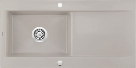 Chiuvete bucatarie compozit - Chiuveta bucatarie cu picurator bej mat Deante Sabor