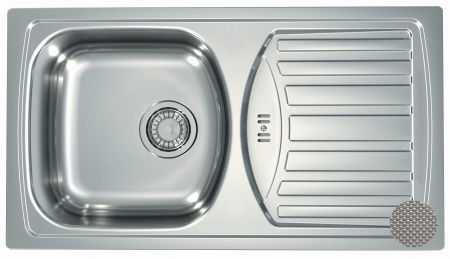 Chiuvete bucatarie inox - Chiuveta bucatarie inox leinen cu picurator, cuva stanga, Alveus Basic 150