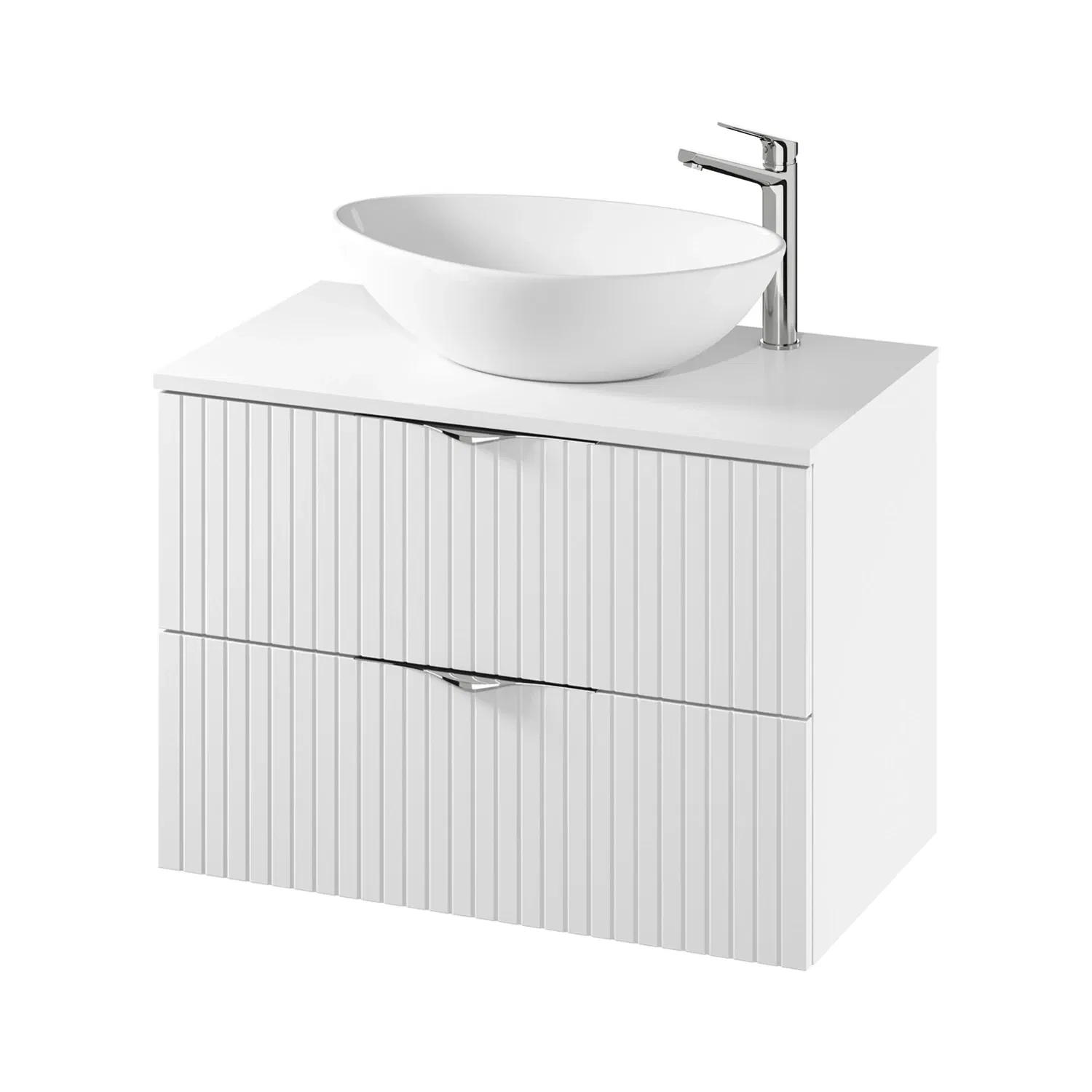 Mobilier pentru lavoar - Dulap baie suspendat 80 pentru lavoar, alb mat, MDF, Cersanit Tirso
