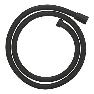 Accesorii dus - Furtun dus 125 mm negru mat Phantom Black, Grohe SilverFlex