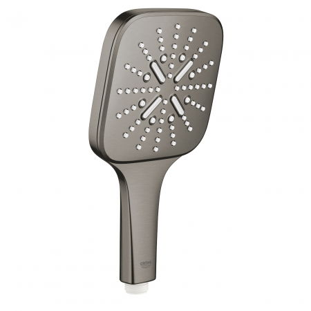 Pare, furtunuri și accesorii pentru duș - Para dus patrata Grohe Rainshower Smartactive 130 cu 3 functii, antracit periat Hard Graphite