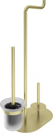 Accesorii toaleta - Suport perie wc multifunctional auriu periat Deante Silia