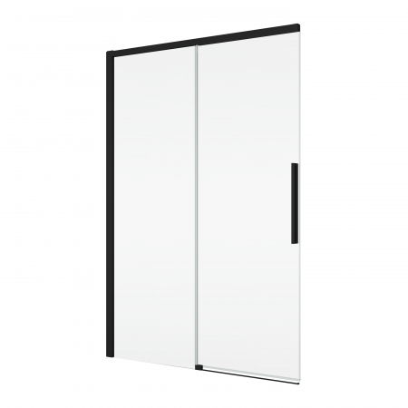 Usi, paravane si pereti dus - Usa culisanta de dus in nisa, 1200 mm, negru mat, doua elemente, Ronal Oriana