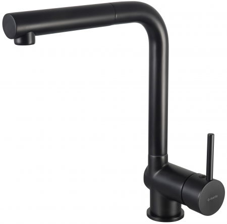 Baterii bucatarie cu dus - Baterie chiuveta bucatarie cu dus extractibil neagra Deante Aster