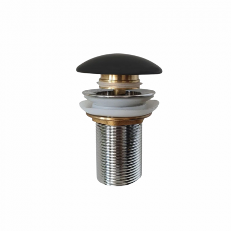 Baie - Ventil chiuveta baie click-clack negru mat fara preaplin, Foglia