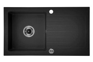 Chiuvete bucatarie compozit - Chiuveta bucatarie compozit cu picurator grafit 76 cm Deante Zorba