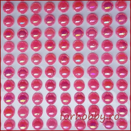 Accesorii craft - Perle jumatati 6mm - Pink