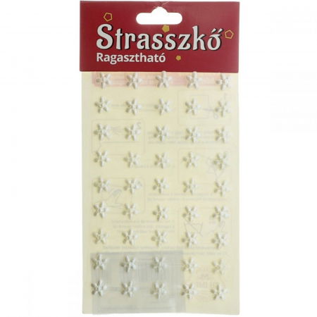 Accesorii craft - strasuri-autoadezive-floricele-ivoriu-45-bc