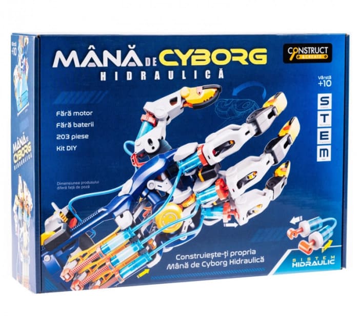 Kit robotică de construcție Mână de Cyborg Hidraulică (RO)