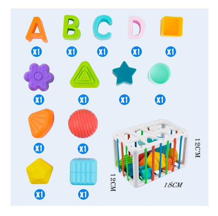 Jucarie senzoriala - Sortator cu forme si litere [2]