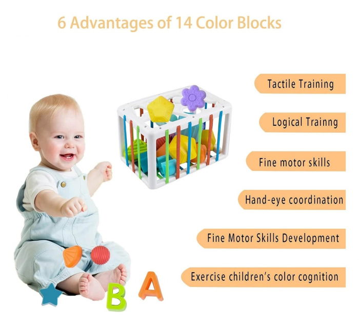 Jucarie senzoriala - Sortator cu forme si litere [5]