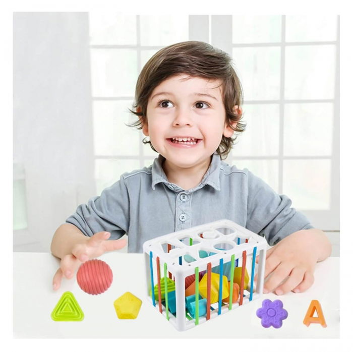 Jucarie senzoriala - Sortator cu forme si litere [7]