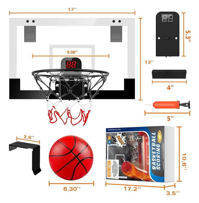 Mini joc de baschet cu tabela electronica - 3 mingi [2]
