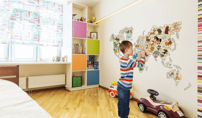 Puzzle 3D - Harta Lumii cu animale [2]