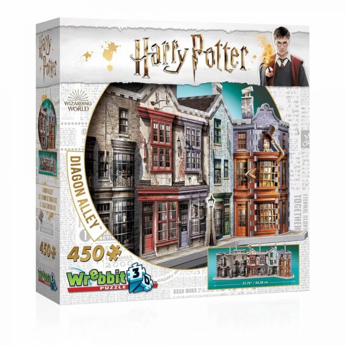 Puzzle 3D Wrebbit Harry Potter - Diagonal Alley (450 piese) [1]