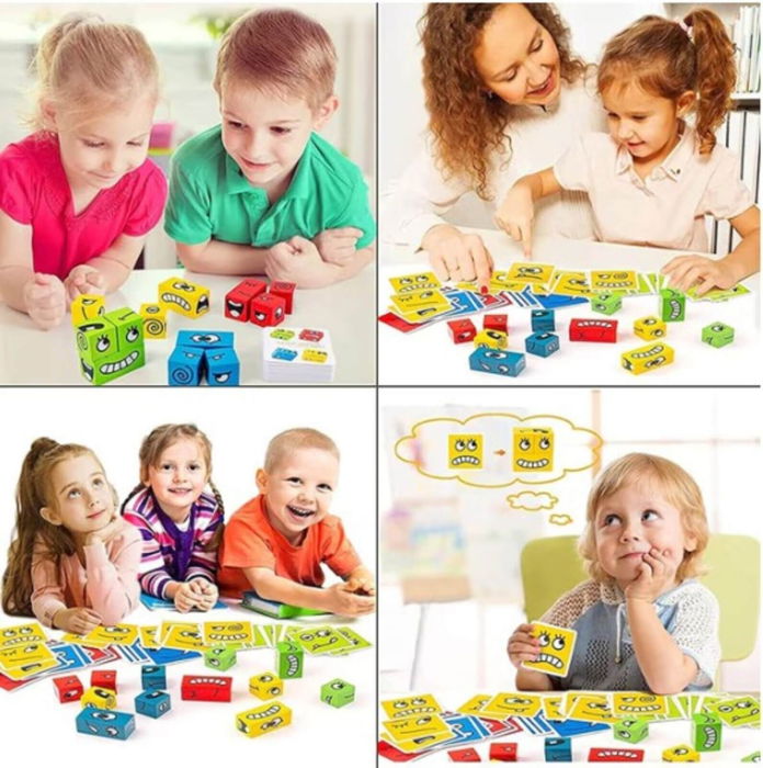 Puzzle cu fete schimbatoare-Cuburi Colorate [5]