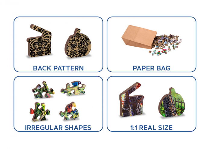 Puzzle din lemn - A Cottage in the Woods - 200 piese [8]