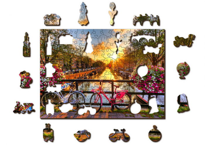 Puzzle din lemn - Bicycles of Amsterdam - 150 piese [2]