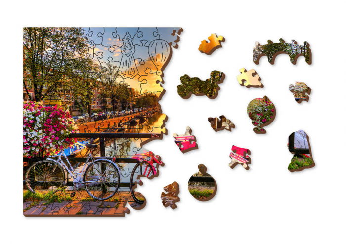 Puzzle din lemn - Bicycles of Amsterdam - 150 piese [6]