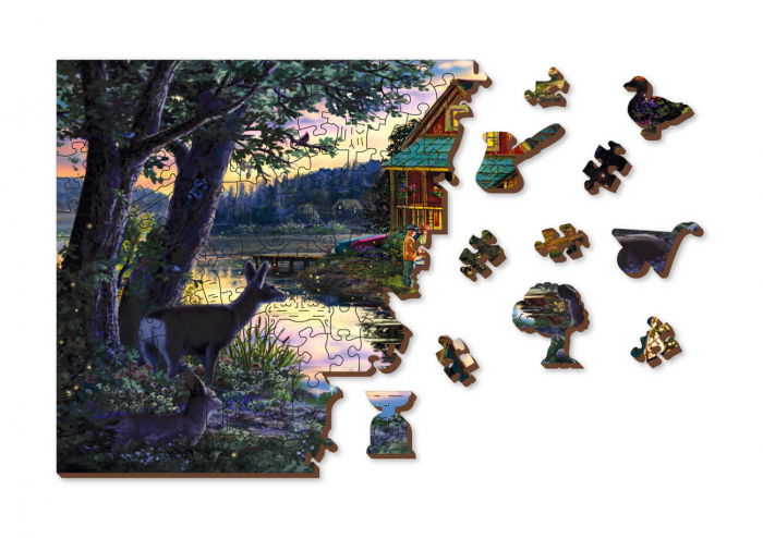Puzzle din lemn - Evening at the Lakehouse - 200 piese [6]