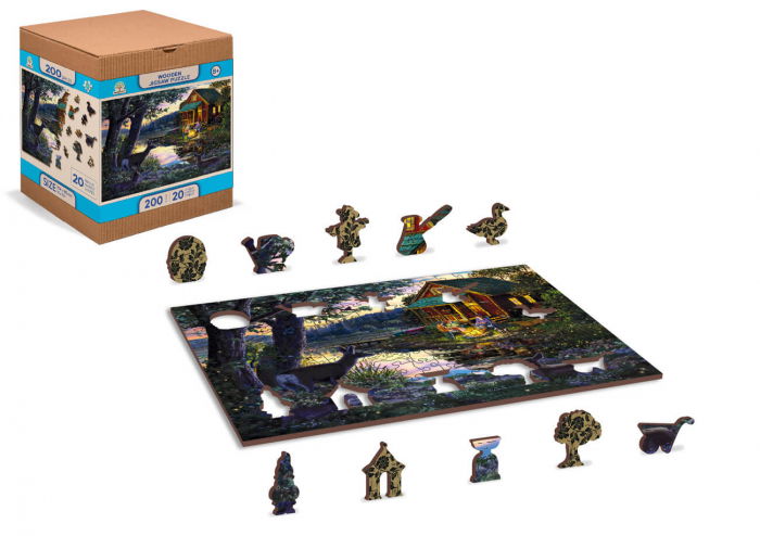 Puzzle din lemn - Evening at the Lakehouse - 200 piese [3]