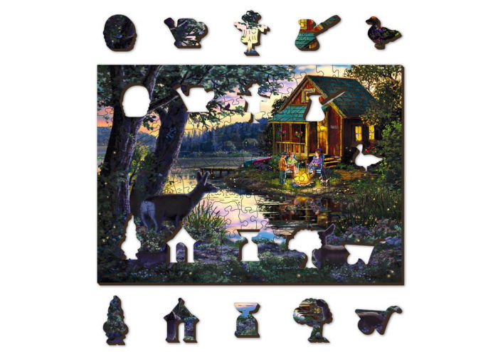 Puzzle din lemn - Evening at the Lakehouse - 200 piese [2]