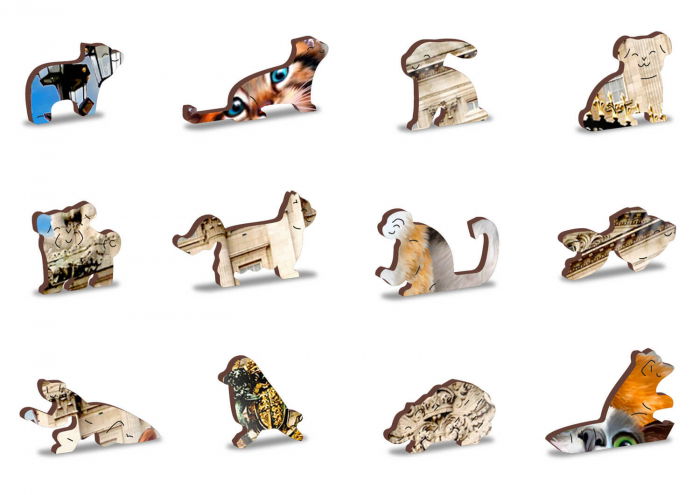 Puzzle din lemn - Kittens in London - 150 piese [4]