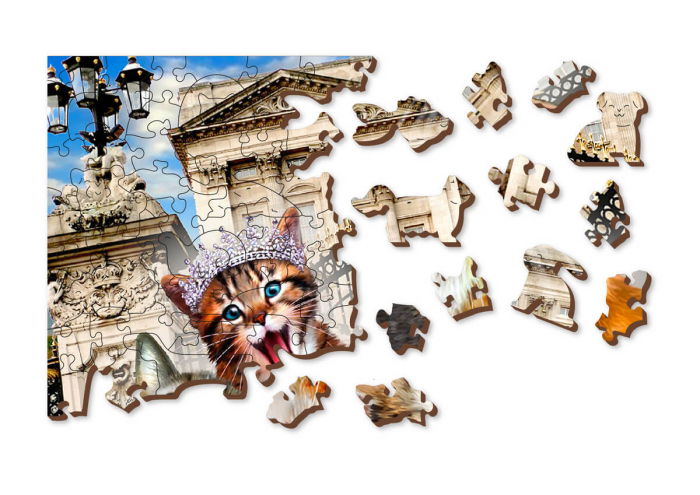 Puzzle din lemn - Kittens in London - 150 piese [6]