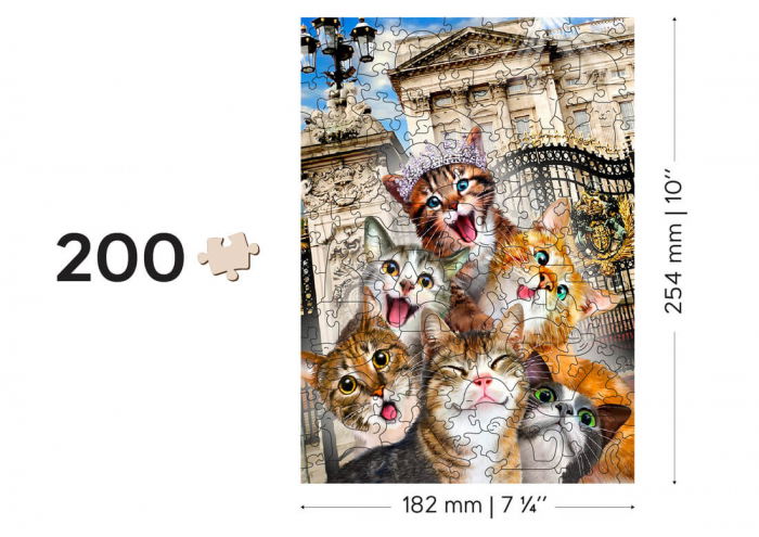 Puzzle din lemn - Kittens in London - 150 piese [7]