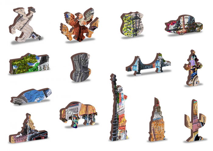 Puzzle din lemn - Main Street - 200 piese [4]