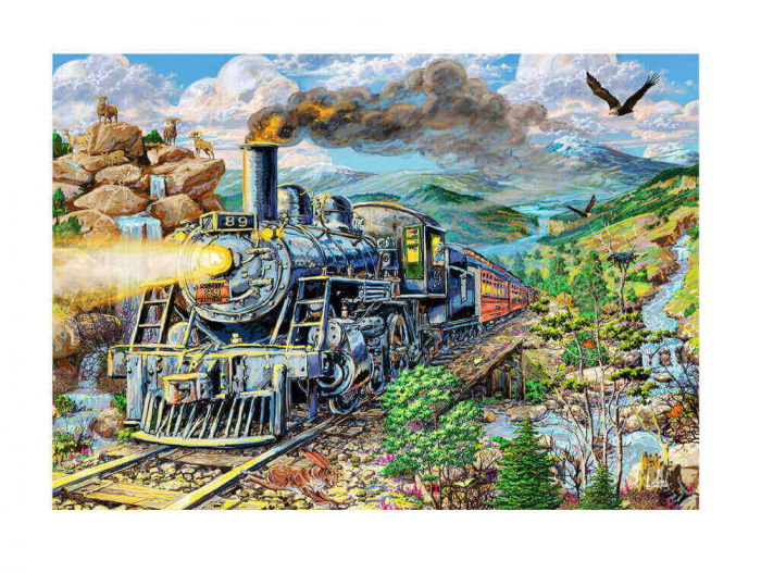 Puzzle din lemn - Railway - 200 piese [1]