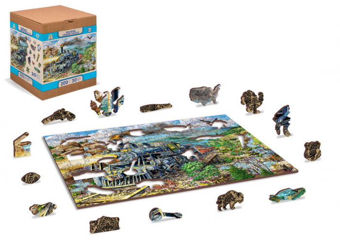 Puzzle din lemn - Railway - 200 piese [3]