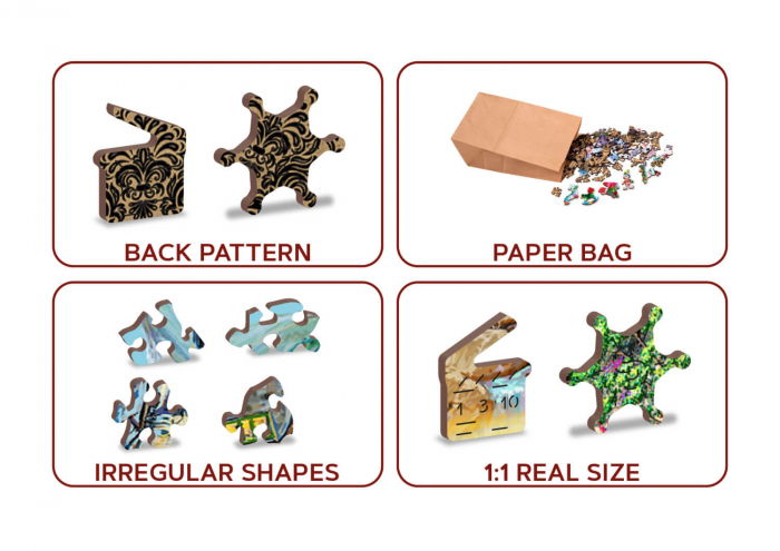 Puzzle din lemn - Railway - 200 piese [8]