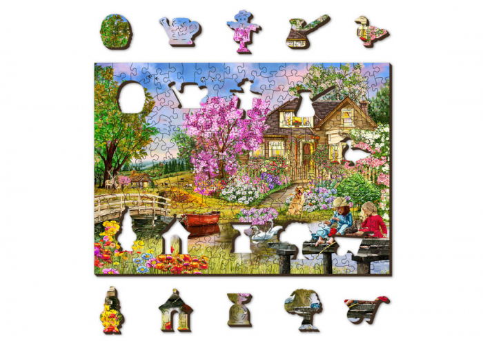 Puzzle din lemn - Springtime Cottage - 200 piese [2]