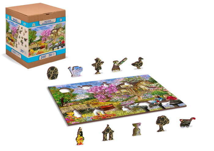 Puzzle din lemn - Springtime Cottage - 200 piese [3]