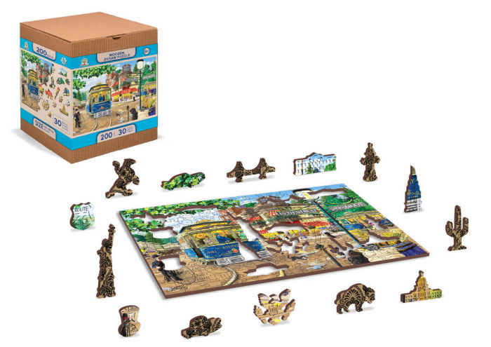 Puzzle din lemn - Victorian Street - 200 piese [3]