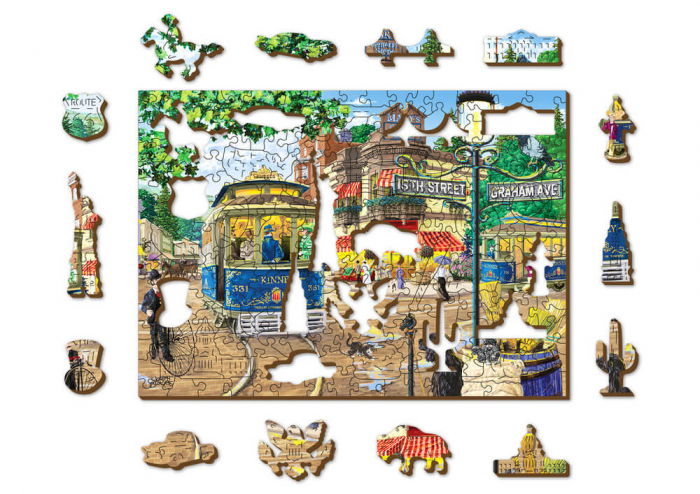 Puzzle din lemn - Victorian Street - 200 piese [2]