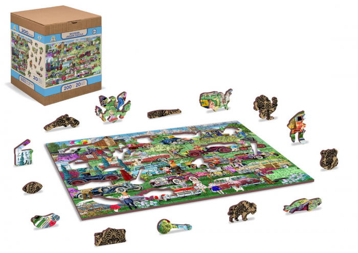Puzzle din lemn - Vintage Cars - 200 piese [3]