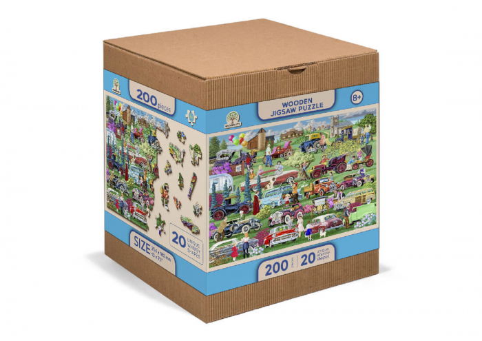 Puzzle din lemn - Vintage Cars - 200 piese [5]
