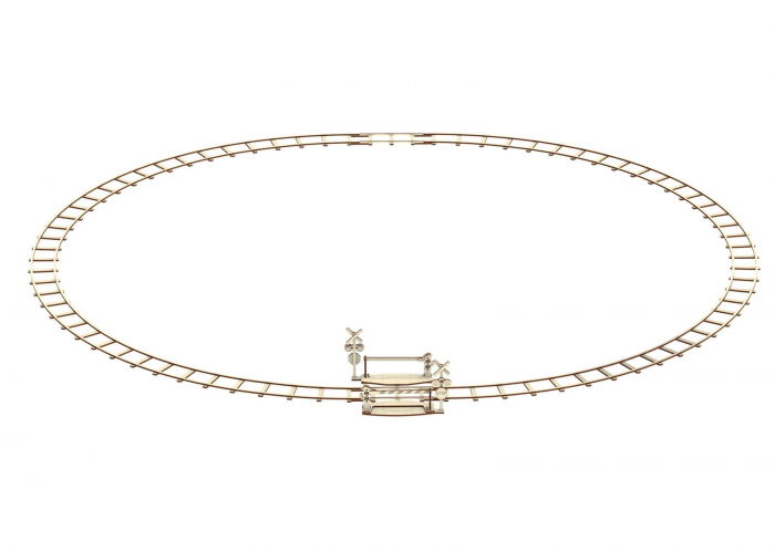 Puzzle mecanic 3D - Sine de tren cu bariera [4]