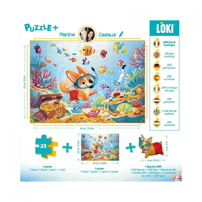 Puzzle Plus: Loki goes snorkeling - 35 pcs [2]